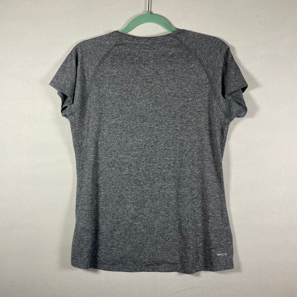 The North Face Women's Medium Gray Heather V-Neck Tech T-Shirt Blue - Size M - Picture 3 of 7